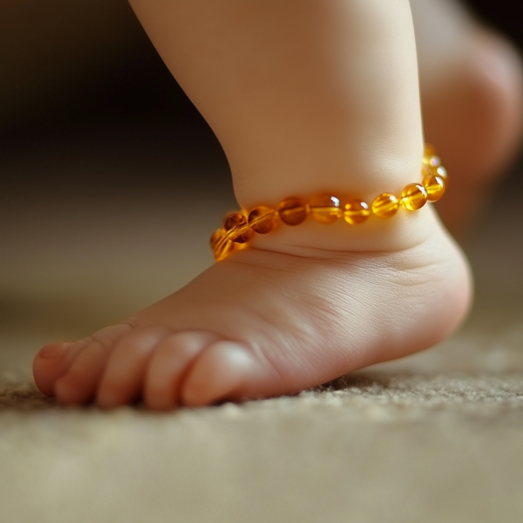 amber teething bracelet anklet